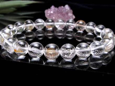 クォーツインクォーツ ブレスレット マニフェストクォーツ 貫入水晶 クリスタル