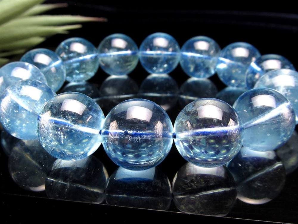 アクアマリン ブレスレット サンタマリア ベリル 藍玉