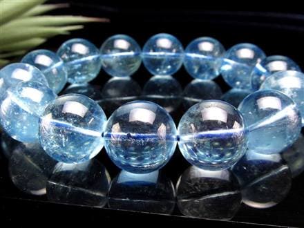 アクアマリン ブレスレット サンタマリア ベリル 藍玉