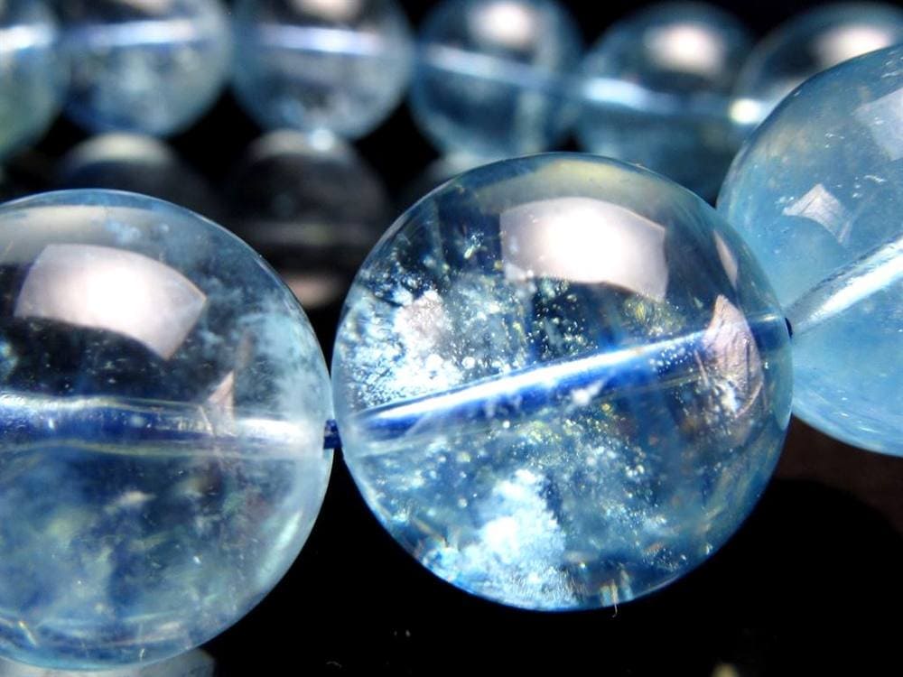 アクアマリン ブレスレット サンタマリア ベリル 藍玉