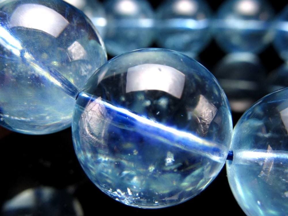 アクアマリン ブレスレット サンタマリア ベリル 藍玉