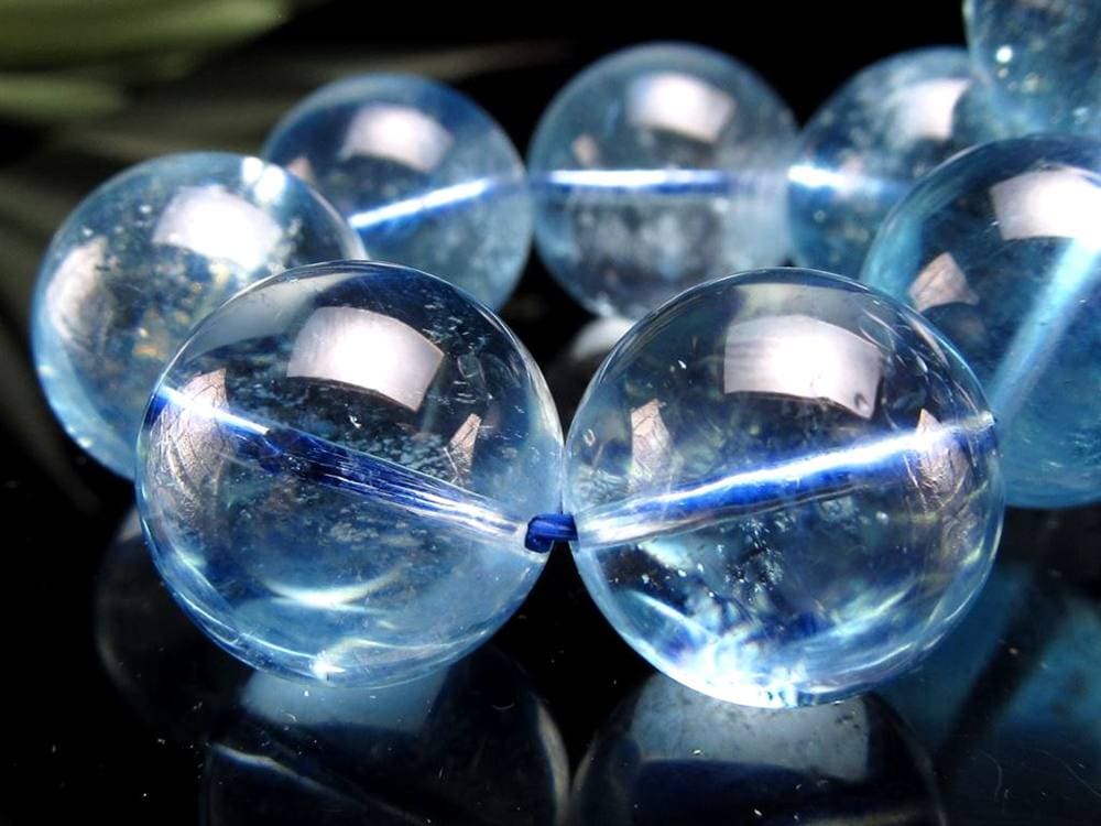 アクアマリン ブレスレット サンタマリア ベリル 藍玉