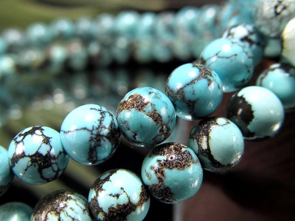 ターコイズ トルコ石 ブレスレット 誕生石 フーベイターコイズ