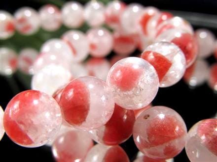 ロードナイトシリカ 薔薇輝石 ブレスレット 水晶 ロードナイト