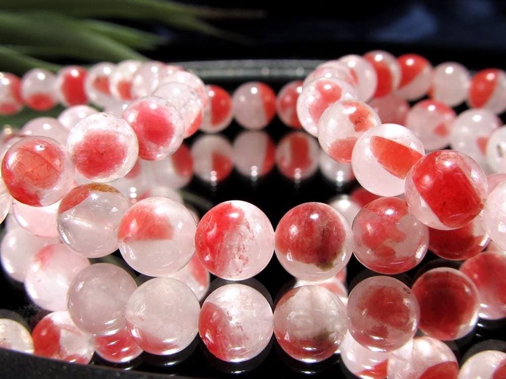 ロードナイトシリカ 薔薇輝石 ブレスレット 水晶 ロードナイト