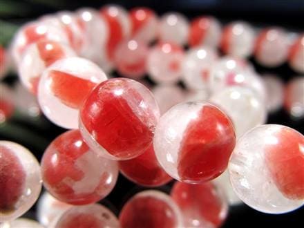 ロードナイトシリカ 薔薇輝石 ブレスレット 水晶 ロードナイト