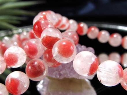 ロードナイトシリカ 薔薇輝石 ブレスレット 水晶 ロードナイト