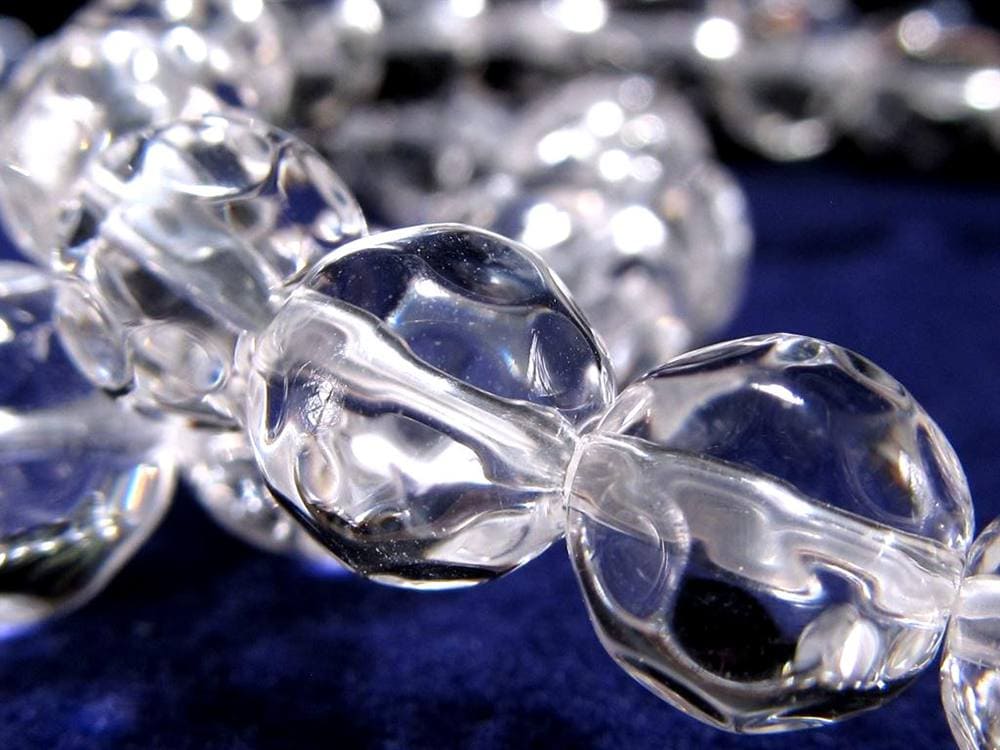 水晶 クリスタル クォーツ ブレスレット パイナップルカット 天然石