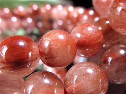 レッドルチルクォーツ ブレスレット レッドブラウンルチル ルチルレイテッドクォーツ 赤針水晶