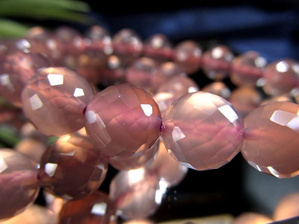 パープルカルセドニー 紫玉髄、ブレスレット カルセドニー 瑪瑙 バイオレットカルセドニー