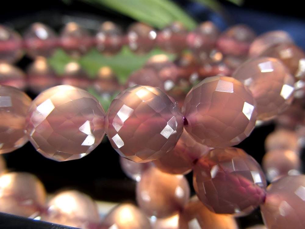 パープルカルセドニー 紫玉髄、ブレスレット カルセドニー 瑪瑙 バイオレットカルセドニー