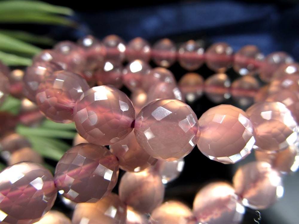 パープルカルセドニー 紫玉髄、ブレスレット カルセドニー 瑪瑙 バイオレットカルセドニー