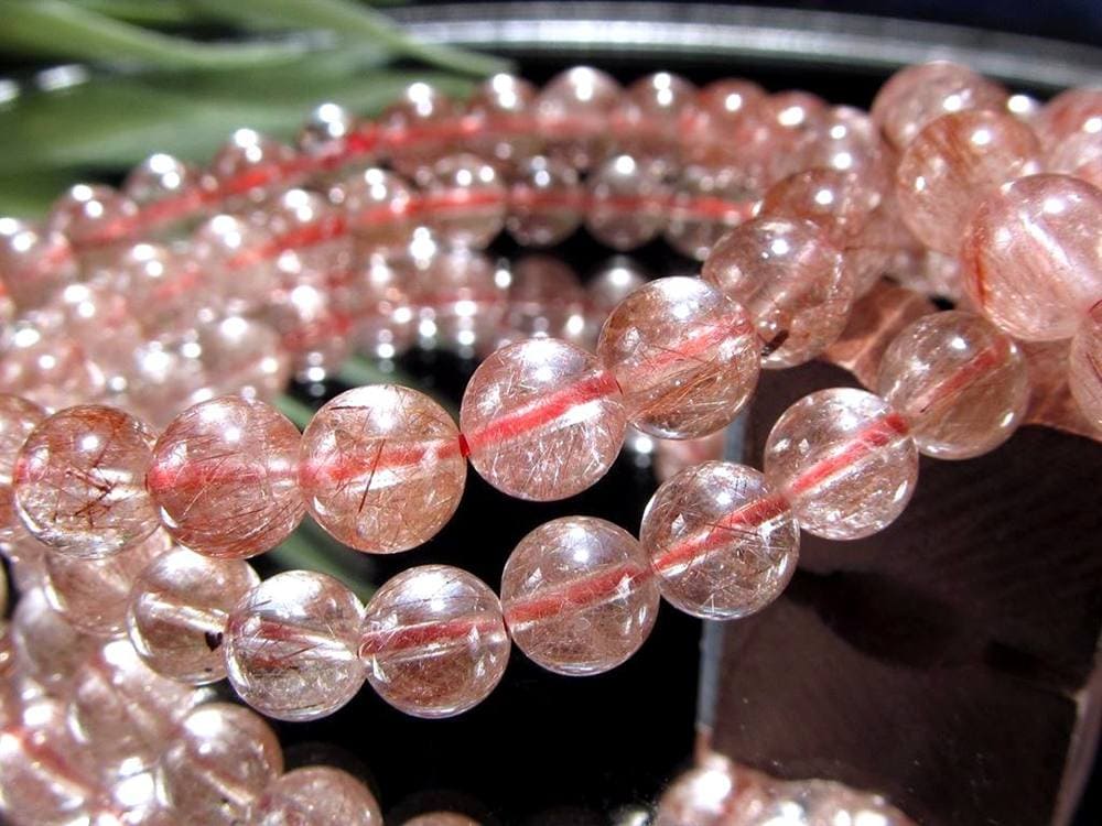 レッドルチルクォーツ ブレスレット 夫婦円満 子宝 オレンジルチル