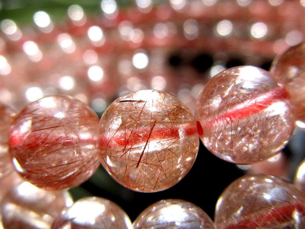 レッドルチルクォーツ ブレスレット 夫婦円満 子宝 オレンジルチル