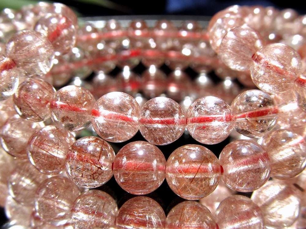 レッドルチルクォーツ ブレスレット 夫婦円満 子宝 オレンジルチル