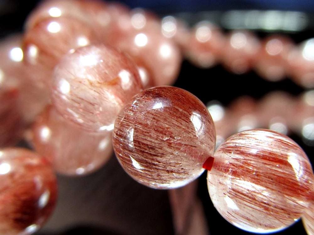 レッドルチルクォーツ ブレスレット 夫婦円満 子宝 オレンジルチル