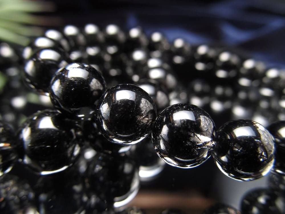 ブラックルチル ルチル ブレスレット 天然石 ブラックトルマリン