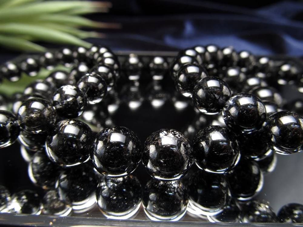 ブラックルチル ルチル ブレスレット 天然石 ブラックトルマリン