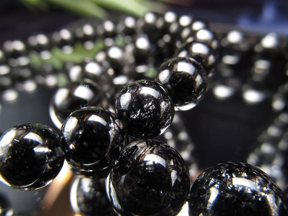 ブラックルチル ルチル ブレスレット 天然石 ブラックトルマリン