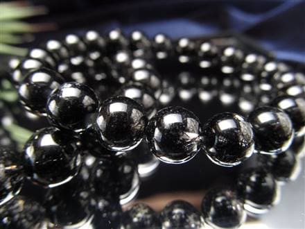 ブラックルチル ルチル ブレスレット 天然石 ブラックトルマリン