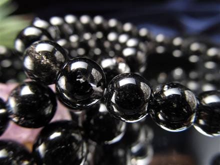 ブラックルチル ルチル ブレスレット 天然石 ブラックトルマリン