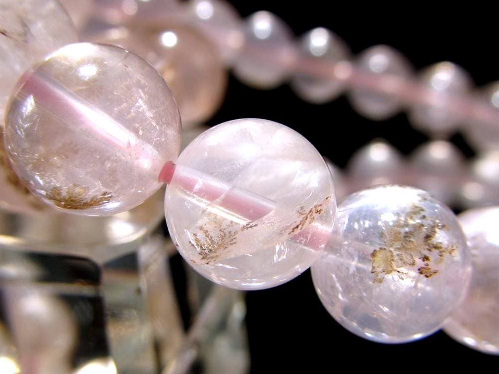 デンドリティッククォーツ デンドリック ブレスレット 木の葉状鉱物 デンドライト