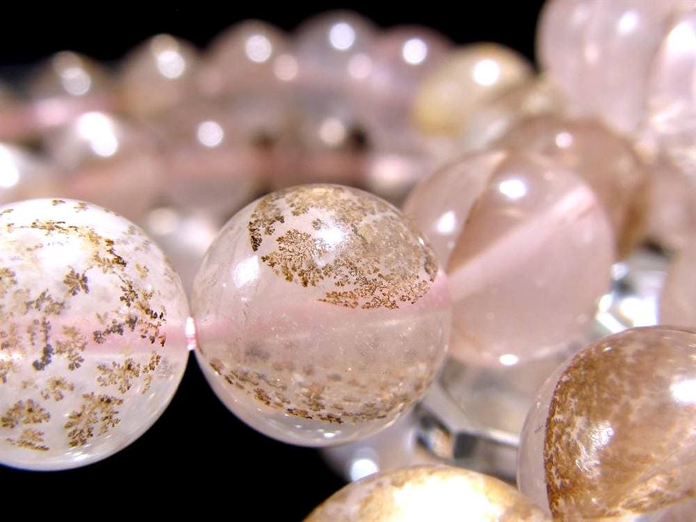 デンドリティッククォーツ デンドリック ブレスレット 木の葉状鉱物 デンドライト