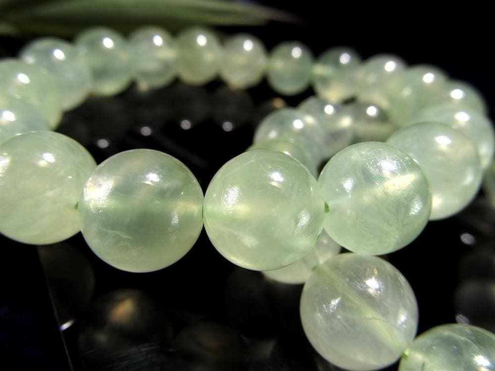 プレナイト ぶどう石 ブレスレット グリーン ヒーリング