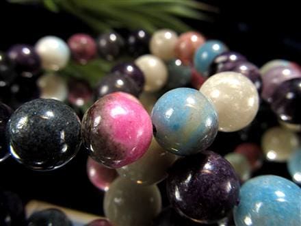 レピドライト トロレアイト ロードナイト カルセドニー ブレスレット MIXストーン