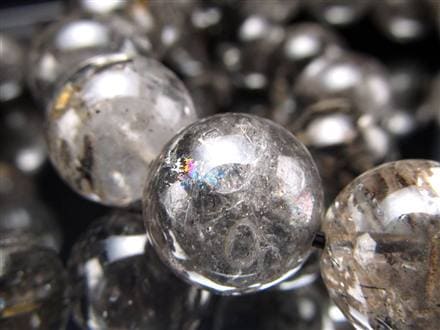 エレスチャルクォーツ 骸骨水晶 ブレスレット 水晶の最終形態 グラファイト