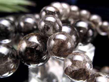 エレスチャルクォーツ 骸骨水晶 ブレスレット 水晶の最終形態 グラファイト