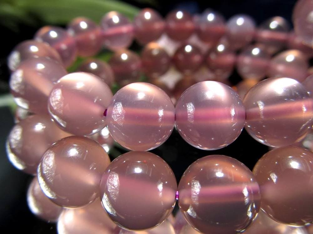 パープルカルセドニー 紫玉髄、ブレスレット カルセドニー 瑪瑙 バイオレットカルセドニー