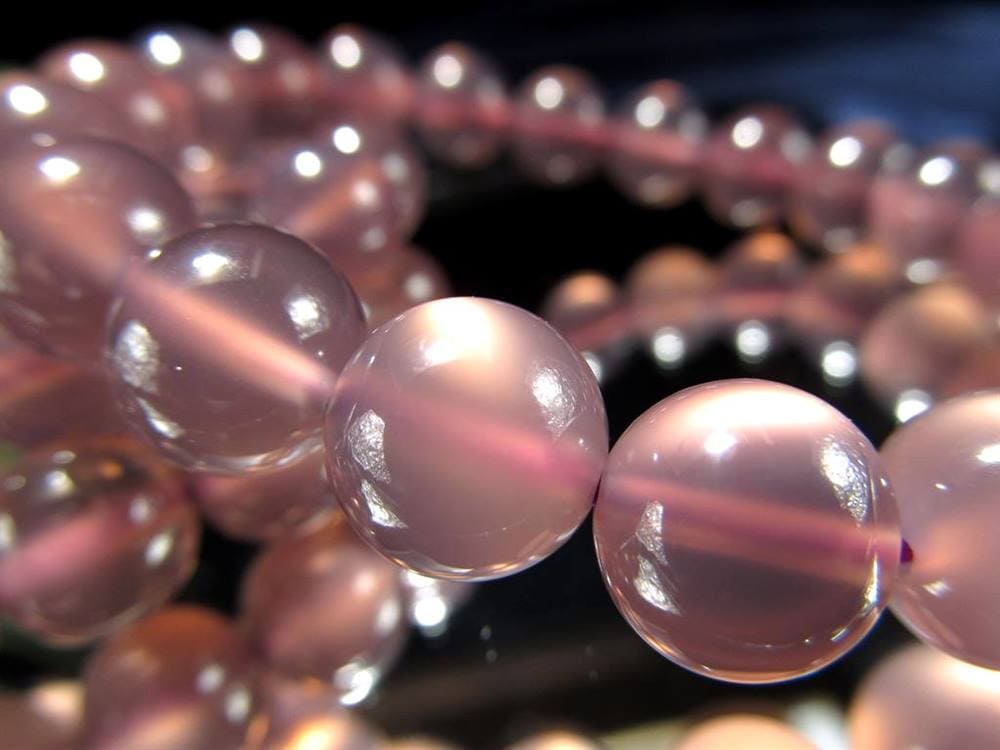 パープルカルセドニー 紫玉髄、ブレスレット カルセドニー 瑪瑙 バイオレットカルセドニー