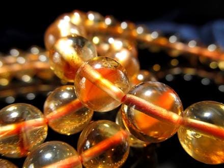 シトリン 黄水晶 ブレスレット エンジェルフェザー エンジェルラダー