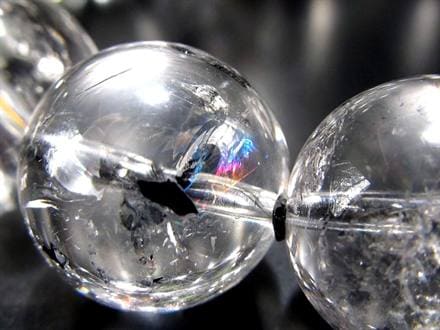 エレスチャルクォーツ 骸骨水晶 ブレスレット グラファイト パワーストーン