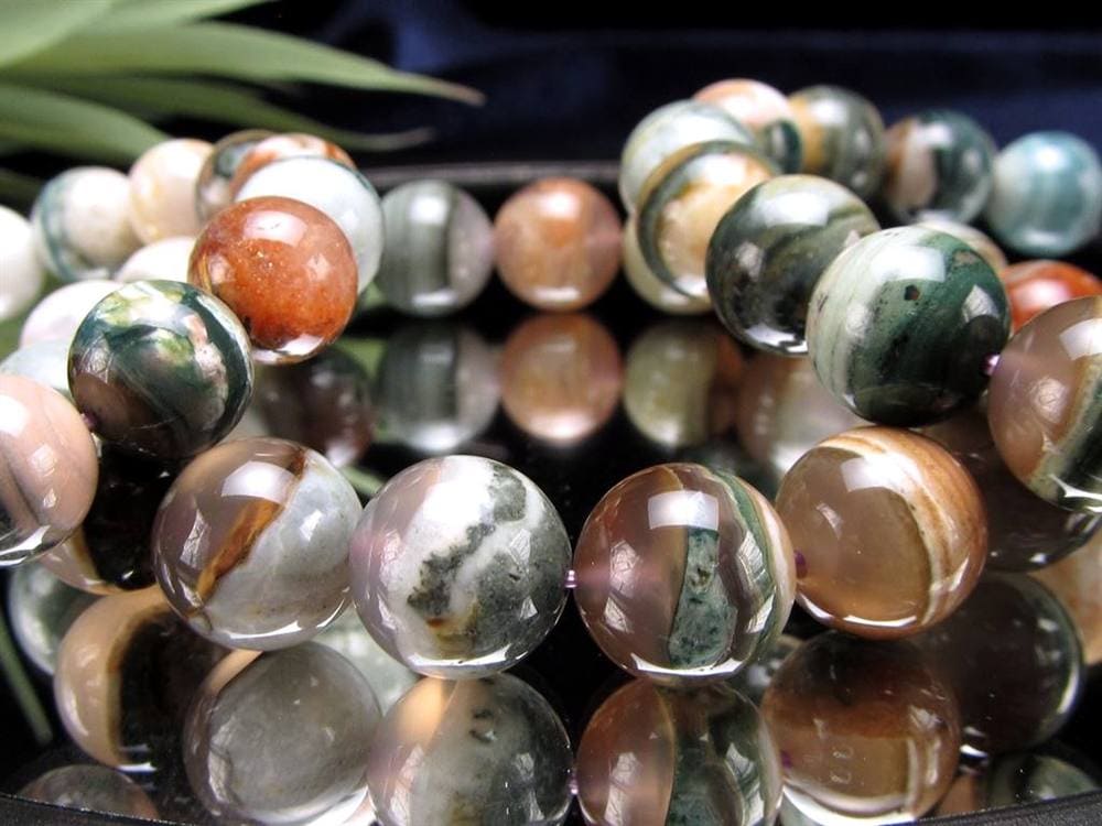 瑪瑙 ブレスレット アゲート メノウ 孔雀瑪瑙