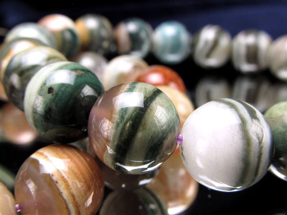 瑪瑙 ブレスレット アゲート メノウ 孔雀瑪瑙