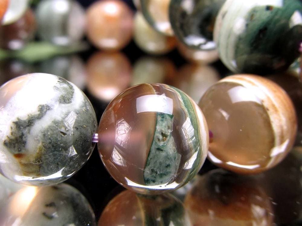 瑪瑙 ブレスレット アゲート メノウ 孔雀瑪瑙