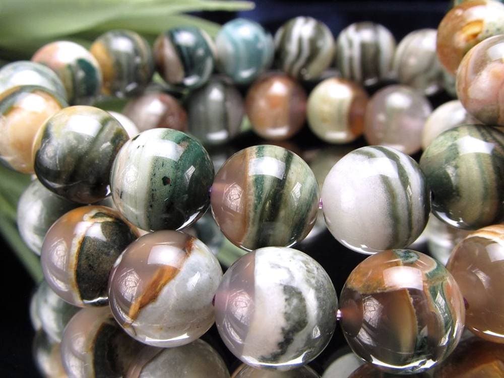 瑪瑙 ブレスレット アゲート メノウ 孔雀瑪瑙