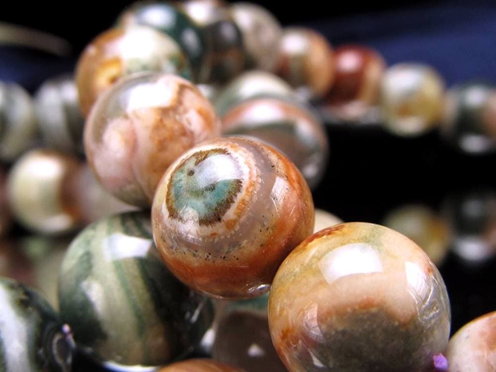 瑪瑙 ブレスレット アゲート メノウ 孔雀瑪瑙