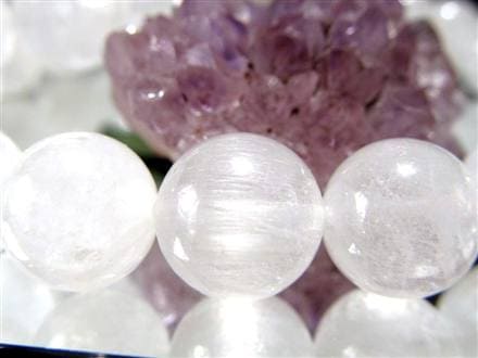 天然水晶 クォーツ 天然 サシ スノー ブレスレット