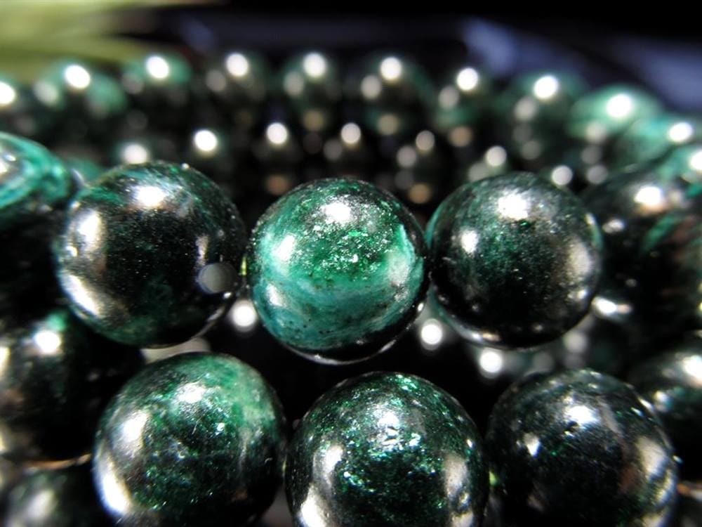 フックサイト ブレスレット グリーンマイカ 雲母 シラー効果