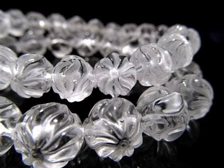 水晶 クリスタル ブレスレット クオーツ きつね彫刻
