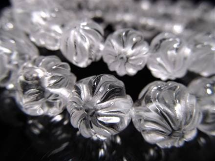 水晶 クリスタル ブレスレット クオーツ きつね彫刻