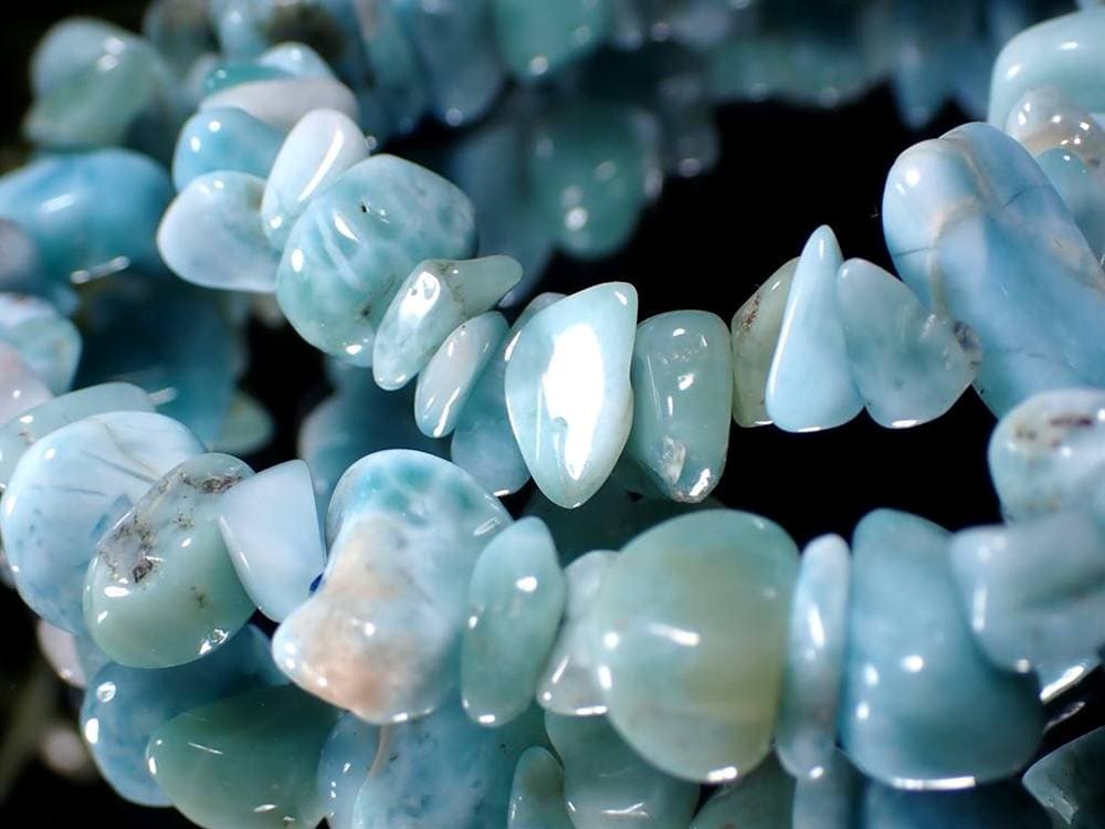 ラリマー ブルーペクトライト ブレスレット さざれ キュープライト