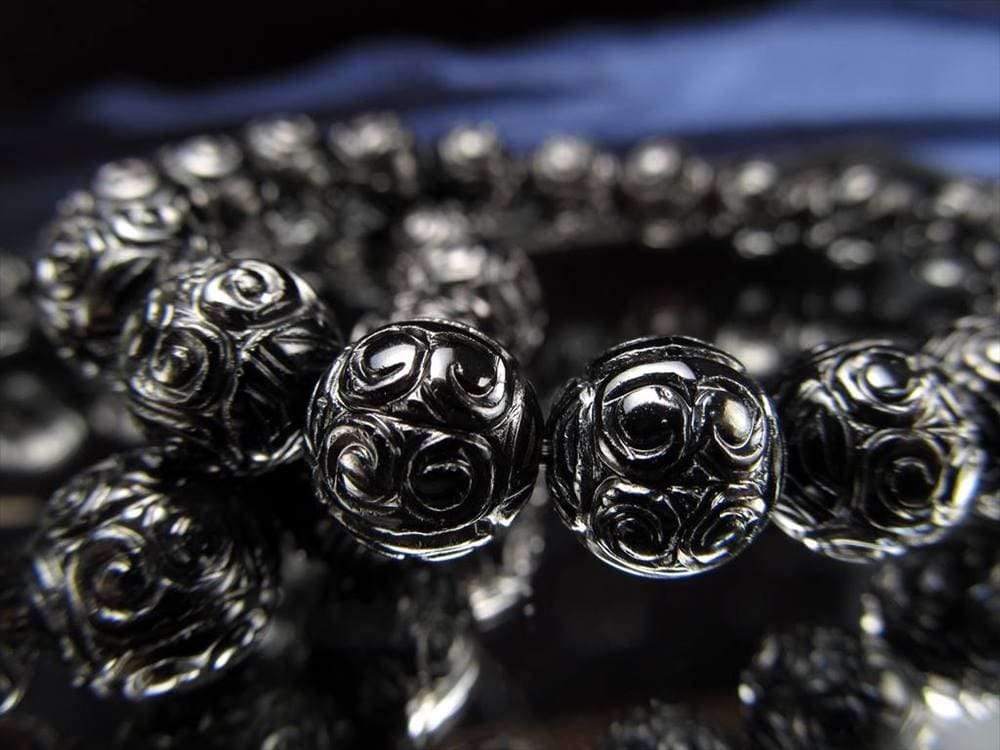 黒水晶 モリオン ブレスレット マニコロ 摩尼車