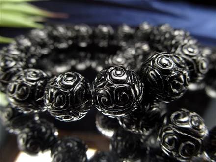 黒水晶 モリオン ブレスレット マニコロ 摩尼車