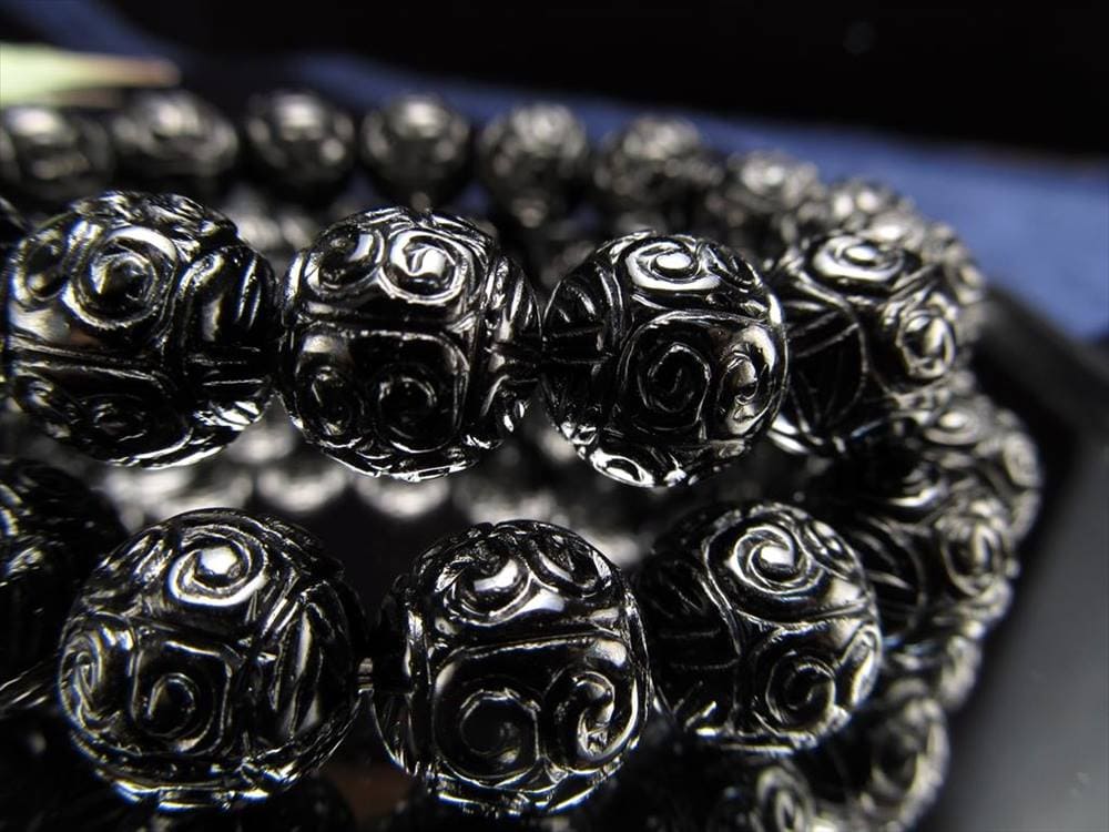 黒水晶 モリオン ブレスレット マニコロ 摩尼車