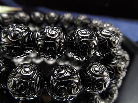 黒水晶 モリオン ブレスレット マニコロ 摩尼車