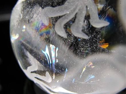 五本爪 龍彫り 水晶 丸玉 開運大吉